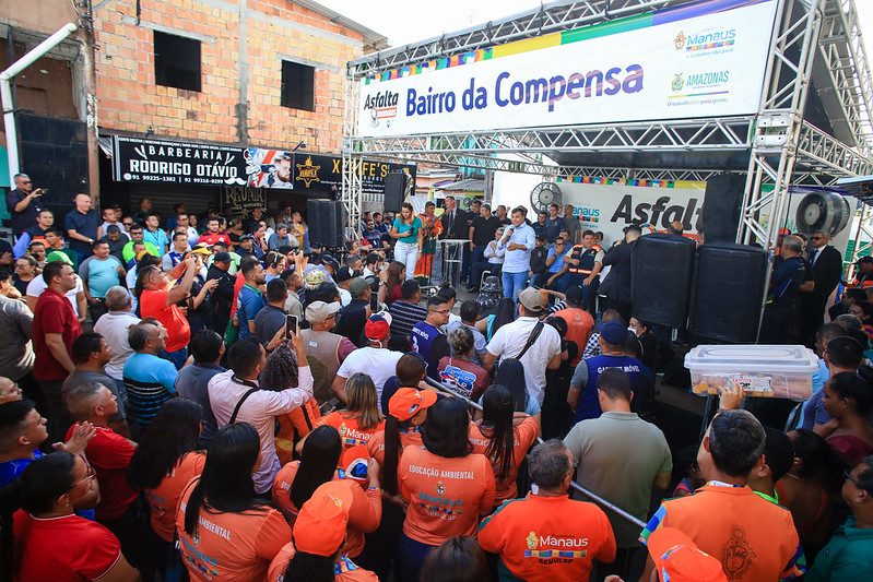 Programa Asfalta Manaus Chega Ao Bairro Compensa Onde A O