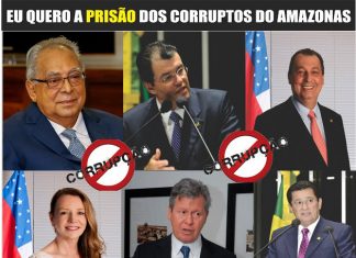 Movimento Bolsonaro Amazonas pede em sua página oficial que os amazonenses se livrem dos Corruptos, Braga, Alfredo, Omar, Arthur, Amazonino e Vanessa Grazziotin.
