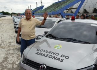 Após negar o reajuste salarial dos Pms o Governador Amazonino Mendes entrega mais 141 novas viaturas  alugadas para o reforço do policiamento no Amazonas