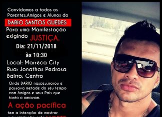 Manifestação em prol do personal trainer, Dário Guedes, que foi assassinado brutalmente está marcada para acontecer no Centro de Manaus dia 21