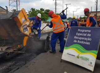 Obras no sistema viário de Parintins avançam em 40% de execução
