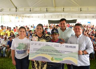 Comunidade com 100 famílias é beneficiada com fomento do FPS para Casas de Farinha, em Nhamundá