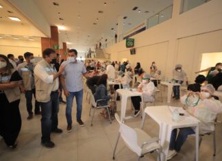 Wilson Lima e David Almeida inauguram Centro de Testagem da Covid-19, com capacidade para atender 10 mil pessoas ao dia