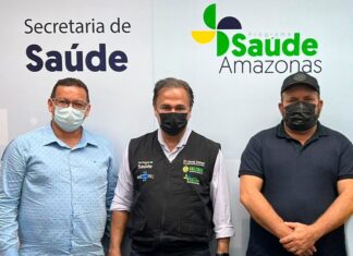 Secretário de saúde recebe prefeito de Tefé para alinhar parcerias