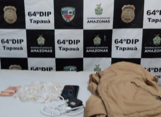 Em Tapauá, PC-AM prende homem pelos crimes de homicídio, latrocínio e tráfico de drogas