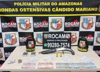 Em ações diversas na capital, PMAM detém cinco por porte ilegal de arma de fogo e tráfico de drogas