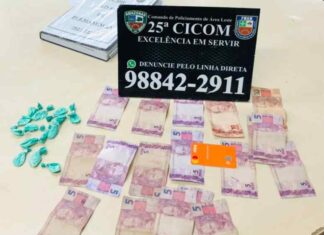 PMAM apreende dois adolescentes e prende homem em posse de entorpecentes
