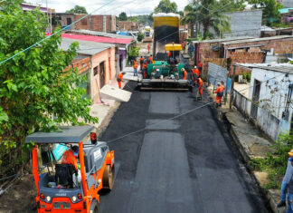 Zona Norte recebe pavimentação asfáltica da Prefeitura de Manaus em diversas vias