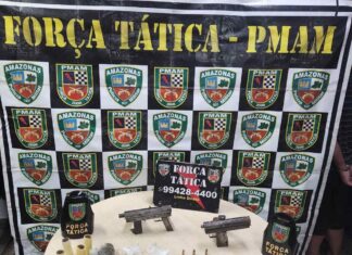 Em ações em Manaus, PMAM prende seis homens com armas de grosso calibre e drogas