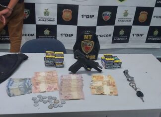 PMAM prende homem acusado de roubo, ameaça e invasão de domicílio