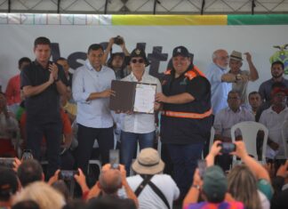 Wilson Lima e David Almeida dão ordem de serviço para asfaltamento de 10 mil ruas em toda Manaus