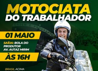 Motociata do Trabalhador está confirmada para o dia 1 de maio (16h) em apoio ao Presidente Bolsonaro