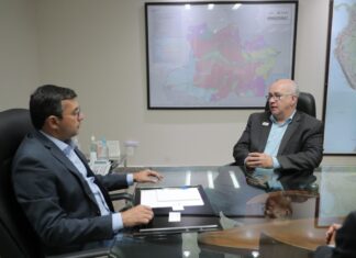 Governador Wilson Lima recebe presidente da Potássio do Brasil, Adriano Espeschit
