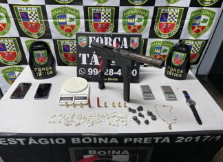 PMAM prende quatro pessoas com arma e drogas, nas zonas leste e sul