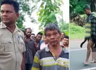 Vídeo: homem exibe cabeça decapitada de esposa em público