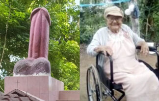 Pedido inusitado: senhora de 99 anos é enterrada com pênis gigante de 300kg