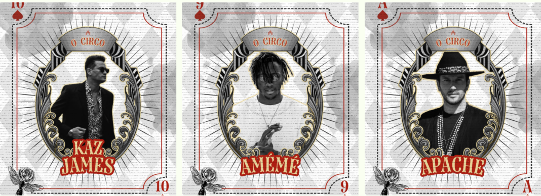 Vendas abertas para festa O Circo, trazendo Kaz James, Amémé e Apache para São Paulo