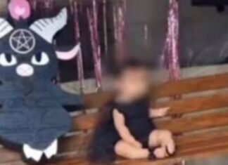 Veja: Mãe faz 1º aniversário da filha com tema “satânico”