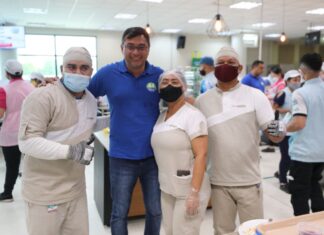 Wilson Lima almoça com funcionários da Samsung e destaca geração de 60 mil empregos no Amazonas