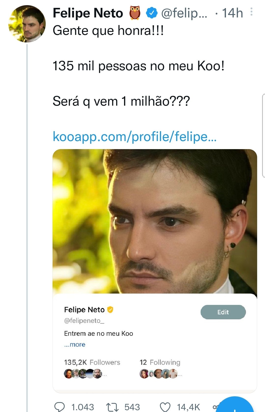 Hacker rouba o Koo de Felipe Neto e será processado diz o esquerdista -  Chumbo Grosso