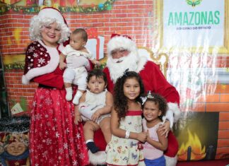 “Natal Itinerante” leva diversão e brinquedos para crianças do bairro Ouro Verde na zona leste de Manaus