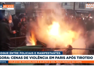 Franceses fecham ruas com fogo após ataque de extremista que matou 3 em Paris