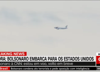 “Estou em voo, volto em breve”, diz Bolsonaro à CNN, rumo aos EUA