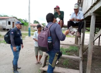 No Alto Solimões, Adaf usa cartaz na língua Tikuna para informar indígenas sobre a monilíase