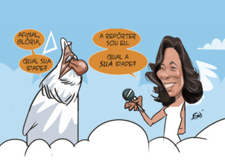 Glória Maria é homenageada pelos cartunistas