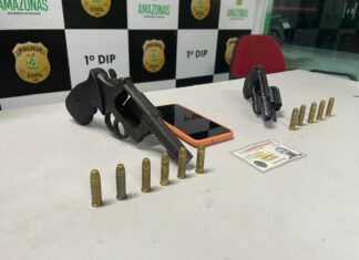 Na zona centro-sul, Polícia Militar detém homem por porte ilegal de arma de fogo