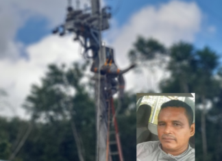 Eletricista morre pendurado em poste após receber descarga elétrica