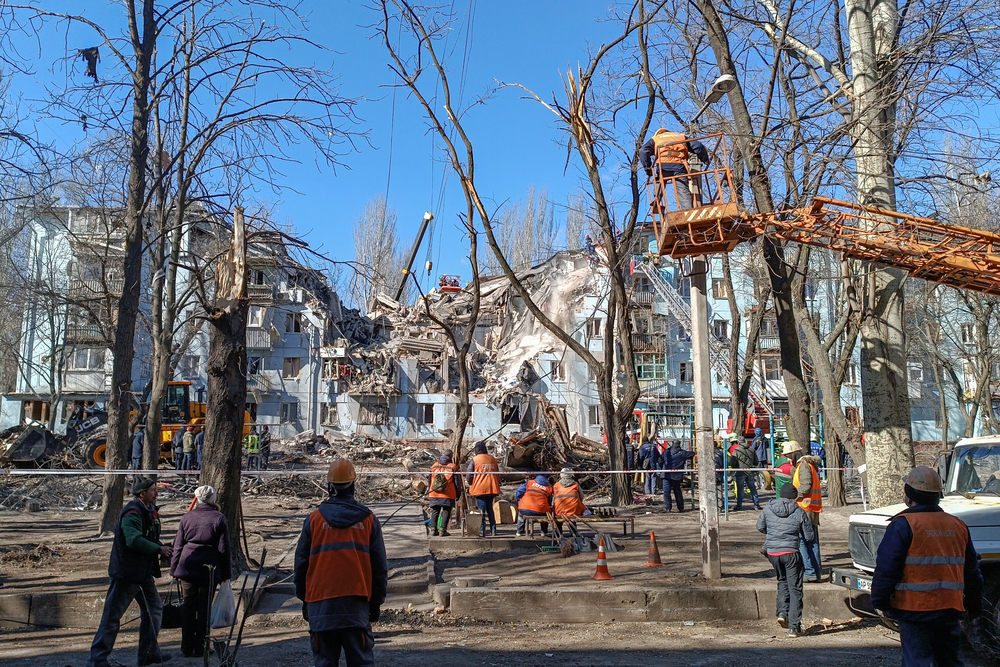 Missile attack on a residential building in Zaporizhzhia