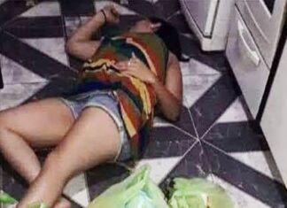 Mulher desmaia após ser espancada pelo marido no banheiro