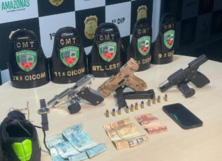 PMAM deflagra operação e apreende três armas de fogo em Manaus