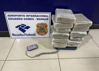 Polícia Federal prende duas pessoas e apreende drogas no aerorporto de Manaus/AM