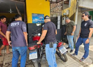 PC-AM fiscaliza oficinas mecânicas e apreende três motocicletas oriundas de roubo e furto