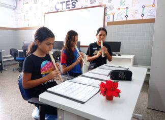Governo do Estado apoia projeto de ensino de conceitos musicais e flauta doce para alunos da rede pública