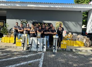 PC-AM apreende cerca de duas toneladas de maconha tipo skunk e cocaína, além de armamentos