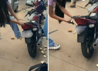 Vídeo: adolescentes quebram moto de homem ao descobrirem que ele namorava as duas