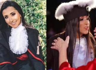 Mulher fica nervosa ao receber diploma e acaba com a boca grudada na gengiva, veja