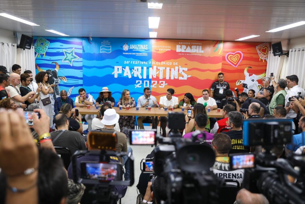 Parintins 2023_Coletiva Governador Wilson Lima 1_Foto Lucas Silva Secom