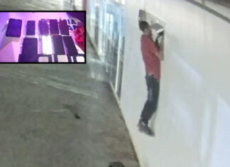 Câmera flagra bandido invadindo e furtando celulares da Havan