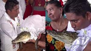 Manoooo: Prefeito se casa com crocodilo em cerimônia por prosperidade, veja o vídeo