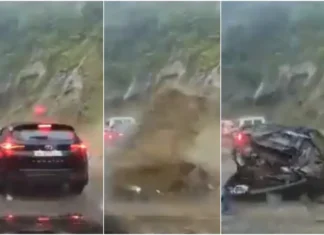 Duas pessoas morrem esmagadas por pedra que se soltou de montanha durante temporal na Índia; vídeo