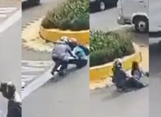 Vídeo: caminhão arrasta fio que enrolou no pescoço de menina e pai se desespera