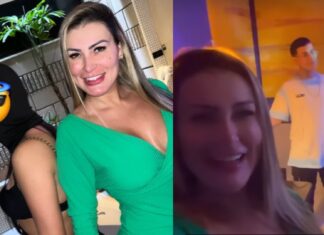 Filho de Andressa Urach grava a própria mãe realizando fetiche com outra mulher e web fica indignada