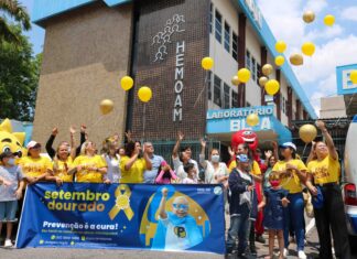 Setembro Dourado: Hemoam e Gacc realizam blitz e pacientes tocam o sino da cura