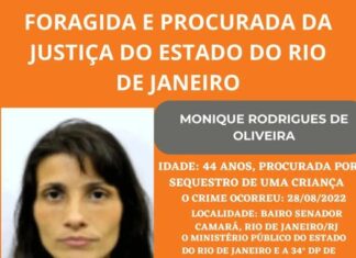Mulher é procurada por crime de sequestro