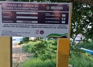 Defesa Civil do Amazonas instala nova estação de monitoramento de nível dos rios em Tonantins