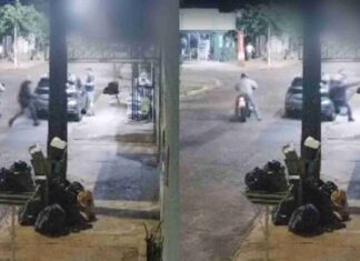 Câmeras flagram momento em que homem é executado com 60 tiros